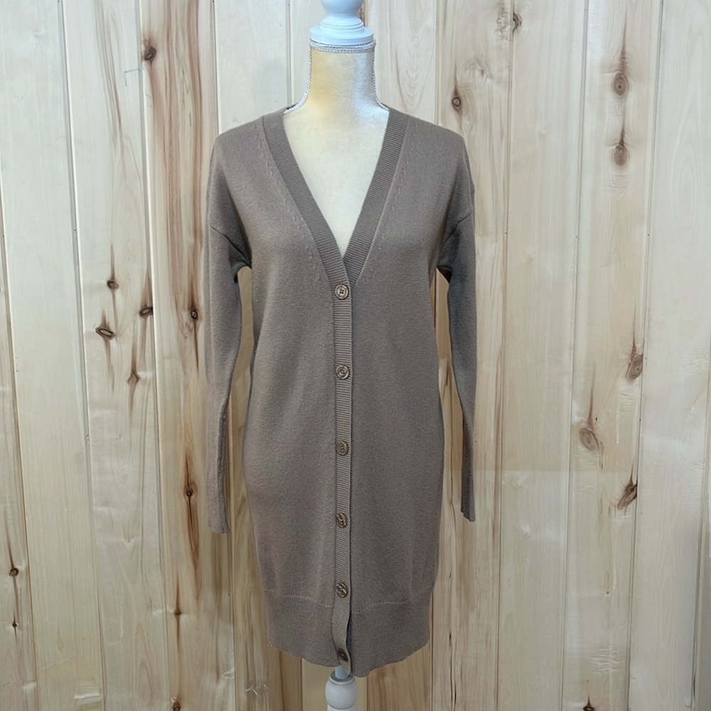 Michael Michael Kors Tan Wool Cashmere Blend Long Sweater Size XS